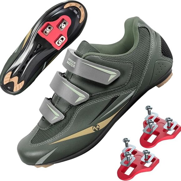 OutdoorMaster Men's‎ Road Cycling Shoes Road Bike Shoes with Indoor Pedal Mens 8 - Picture 1 of 4
